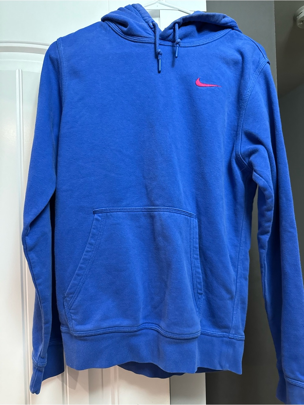 Nike Royal Blue Hoodie with Pink Swoosh